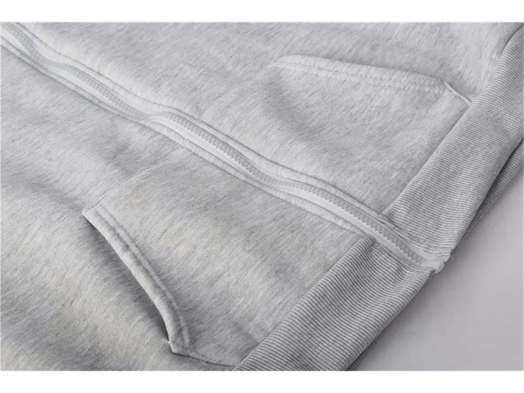 Pánská šedá silná sametová mikina s kapucí: Podzimní/Zimní Ležérní Sportovní Kardiganová Bunda Velké Velikosti