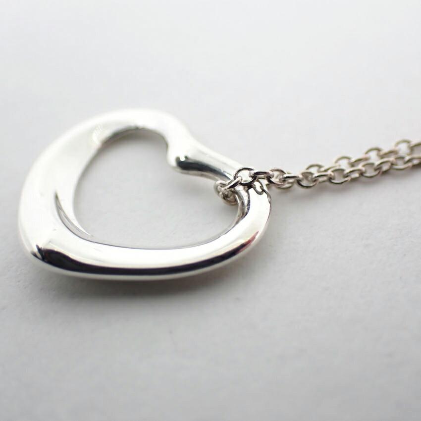 [Pre-owned] TIFFANY 925 Open Heart Pendant/Necklace/j64-6