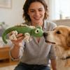 Squeaky Plush Dog Toy Stuffed Animal Dog Chew Toy Rope Knot Interactive Tug-of-War Toy for Puppies Adult Dogs Teeth Cleaning Training