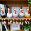 Funny Big-Eyed Long-Legged Chicken Decorative Ornament Rooster Figurine Resin Animal Statue Garden Yard Decoration Home Decor