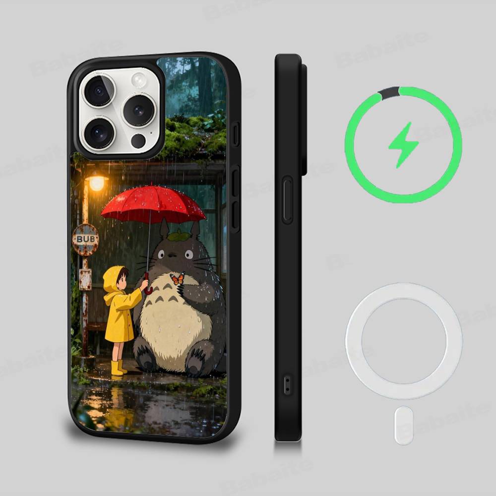 

Cute T-Totoroes Magnetic Wireless Phone Case For IPhone 17 16 15 14 13 12 11 Pro Max Plus Mag Phone Cover iPhone 17 Pro