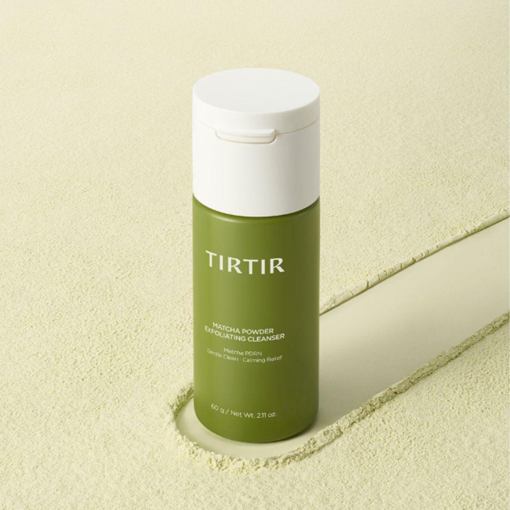 TIRTIR Matcha Powder Exfoliating Cleanser 60g - Pore Purifying Green Tea Enzyme Powder Wash for Sensitive Skin