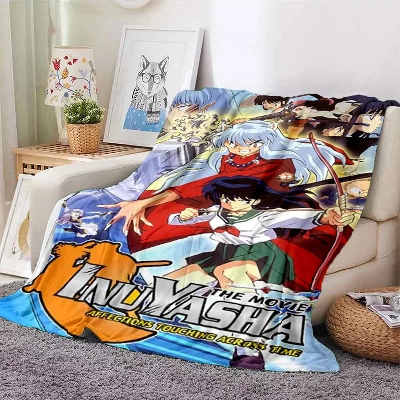 Anime Inuyasha Throw Blanket Soft Flannel Thin Blankets for Bed Sofa Cover Bedspread Picnic Cooling Gift Home Deco