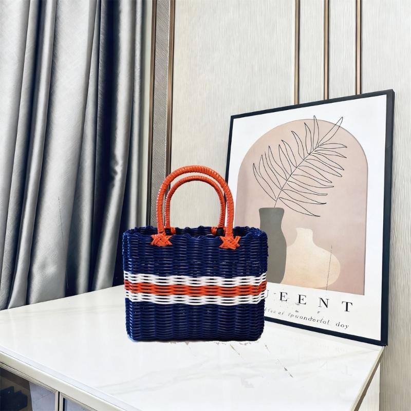 Wear Resistant PVC Woven Picnic Basket For Camping Outdoor Gatherings And Beach Parties With Large Capacity