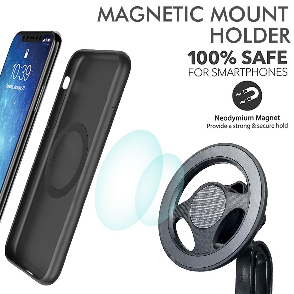 2025 New 4-in-1 Adjustable Cup Holder Mount with Table Tray, 360° Magnetic Phone Holder for Car/Truck Auto Interior Accessories