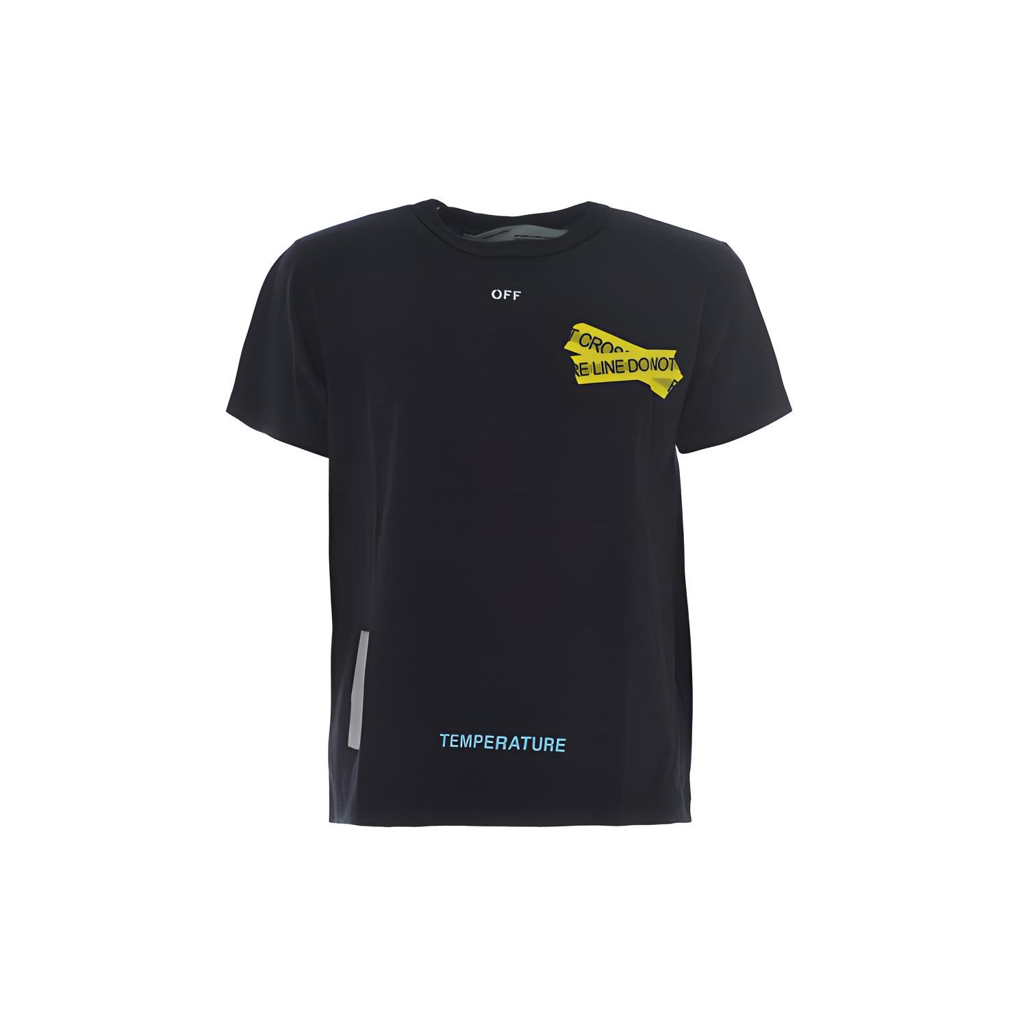 

Off-White Желтая футболка с короткими рукавами Caution Tape Arrows Мужские топы Черные OMAA002S181850061060 S