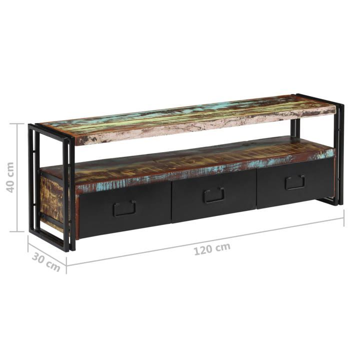 VidaXL TV Stand Solid Reclaimed Wood 120 X 30 X 40 Cm