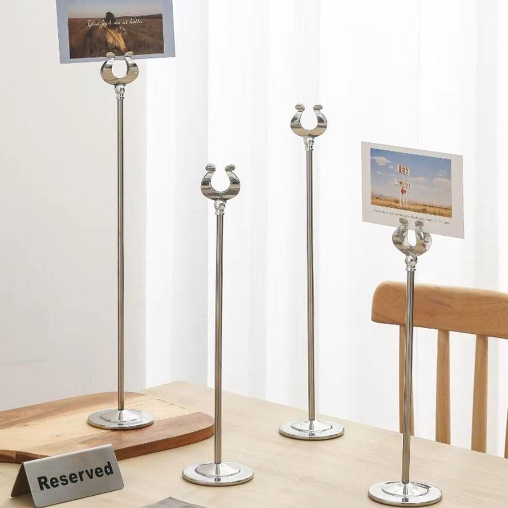 U Shape Desktop Display Stand Stable Base Portable Menu Standing Holder Minimalism Durable Place Card Holder Desktop Decoration