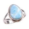 Natural Republic Larimar Gemstone 925 Sterling Silver Jewelry Ring Size 7.5 N8h25