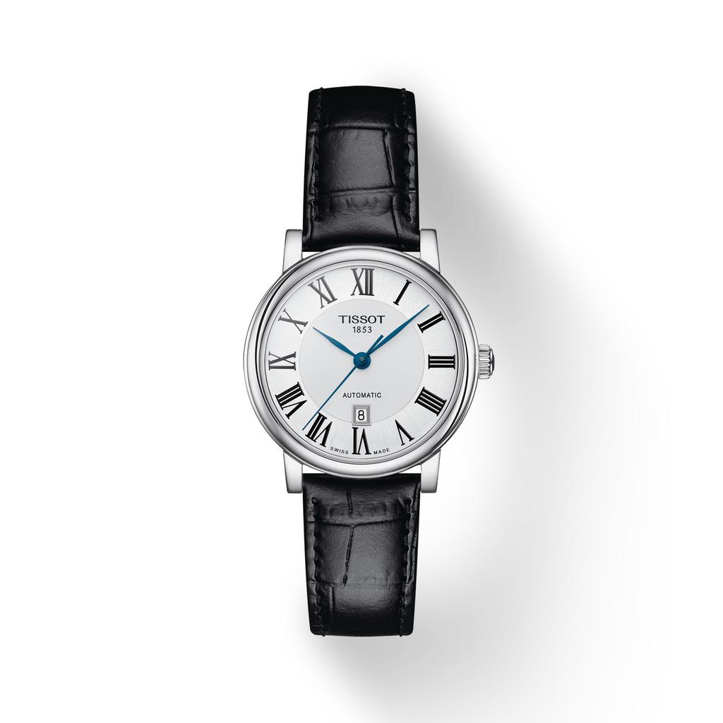 Tissot Leather Strap silver Dial Men's Fashion Watch T122.207.16.033.00
