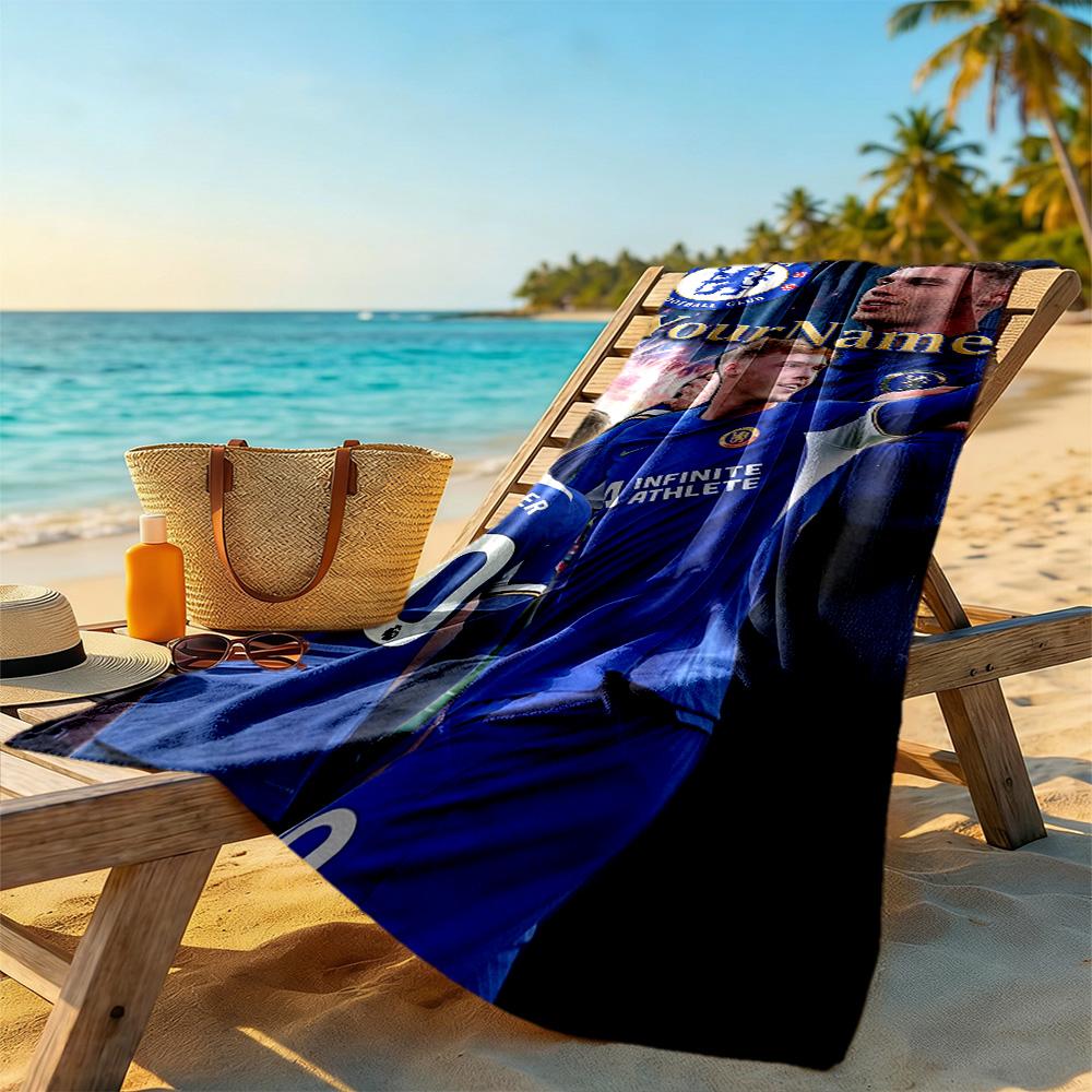 Chelsea Personalized Text Beach Towel Soft Durable Quick-Dry Suitable for Swimming Gym Camping Yoga Vacation