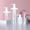 500ml/1000ml Large Caliber Laundry Detergent Refillable Press Bottle Clear Square Foam Pump Container for Shower Soap