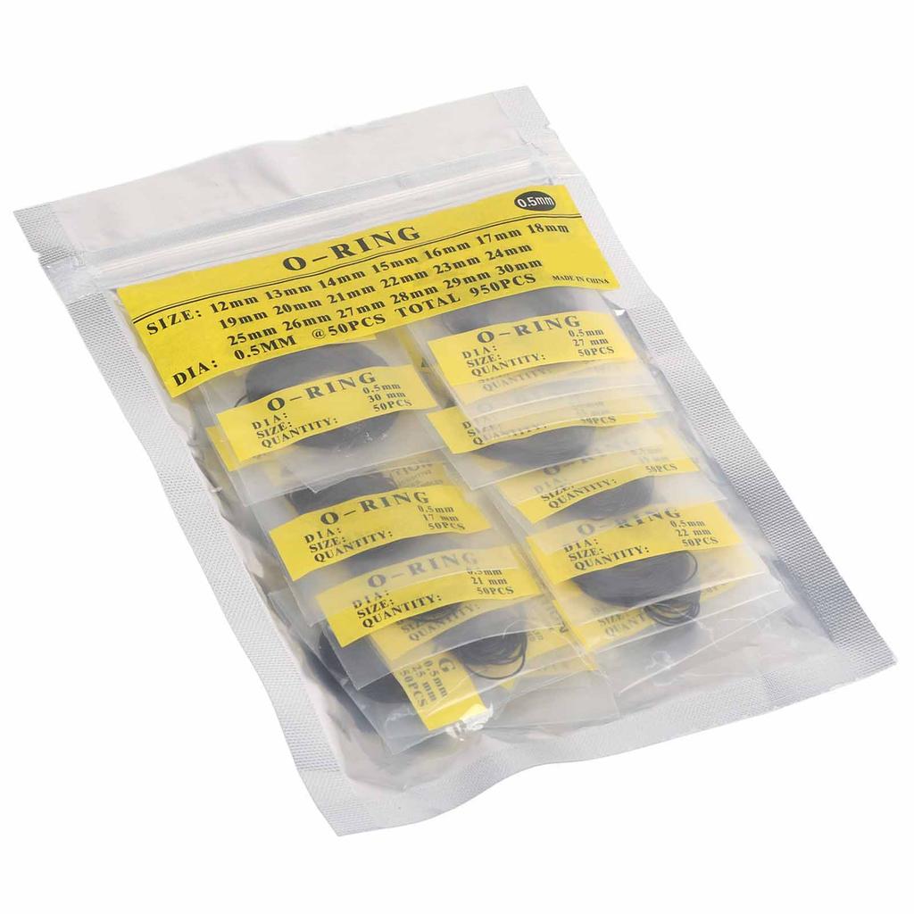950pcs Set 0.5 0.6 0.7mm 12mm30mm Universal Rubber O Ring Watch Back Cover Seal Gaskets