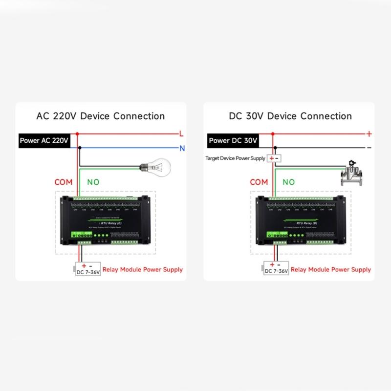 Industrial 8 Channel Control Module Modbus RTU 8CH  Module RS485 Digital Input RS485 Communication