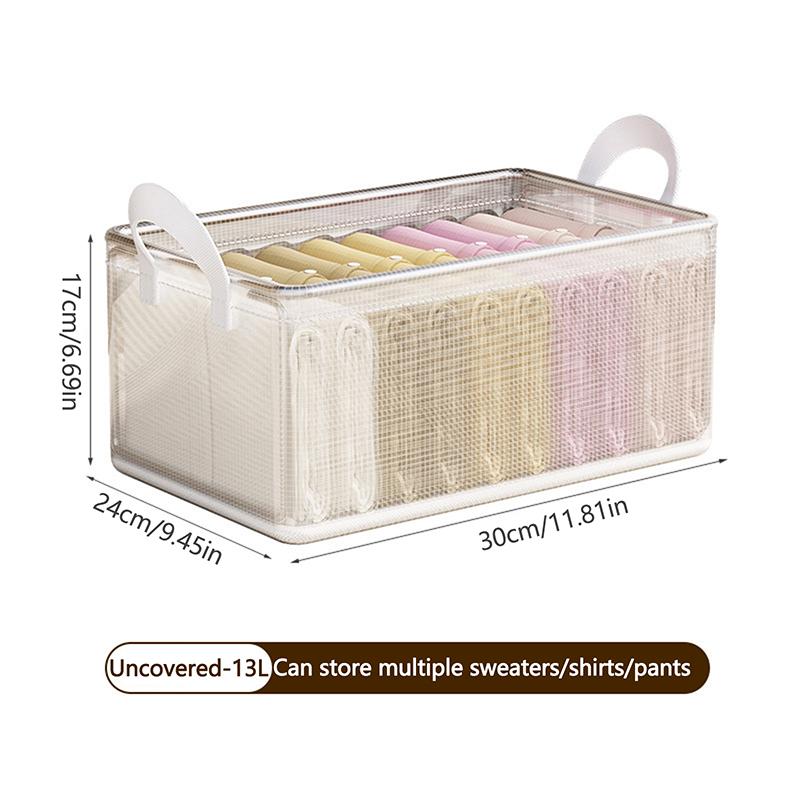 

Прозрачная корзина для хранения из ПВХ для одежды, коробка для хранения нижнего белья, стальной каркас, органайзер для гардероба