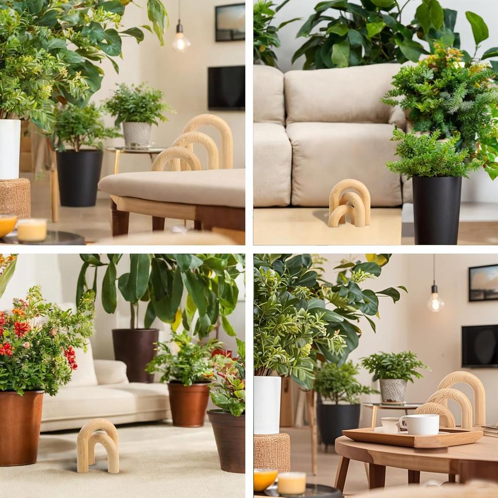 3Pcs Wood Arch Decor Aesthetic Bookcase Decor Boho Book Shelf Decor Modern Home Decor for Room Entryway Small Medium Large