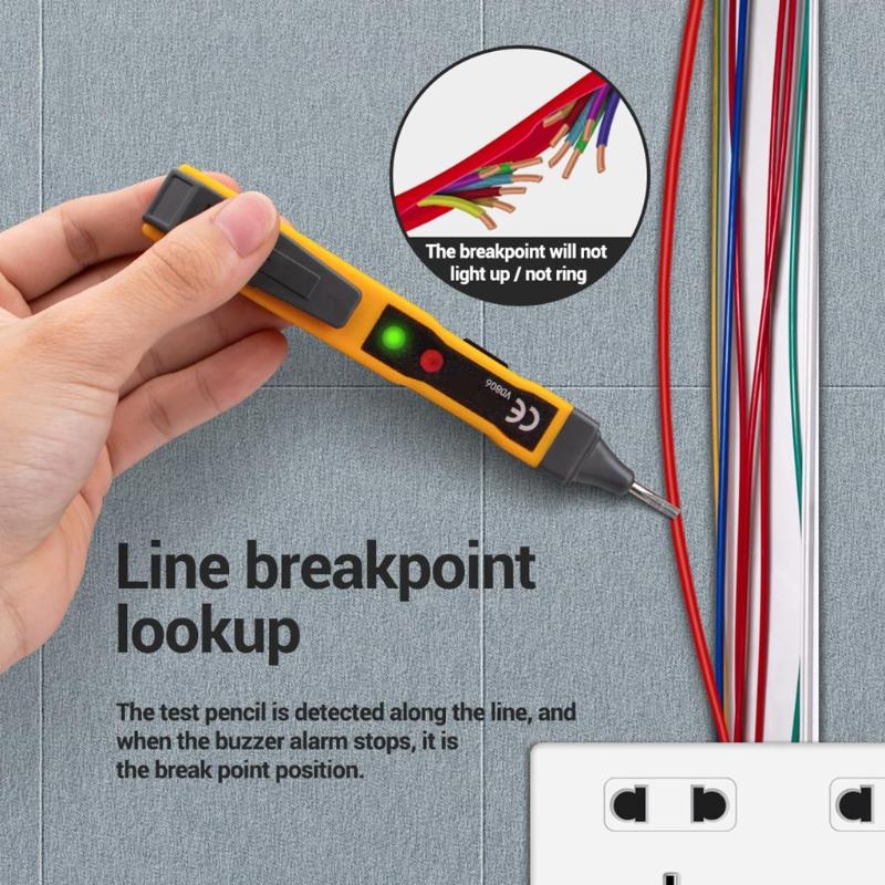 Sound Light AC/for DC Voltage Detector Electric Non-contact Pen Tester Continuity Battery Test Pencil VD806