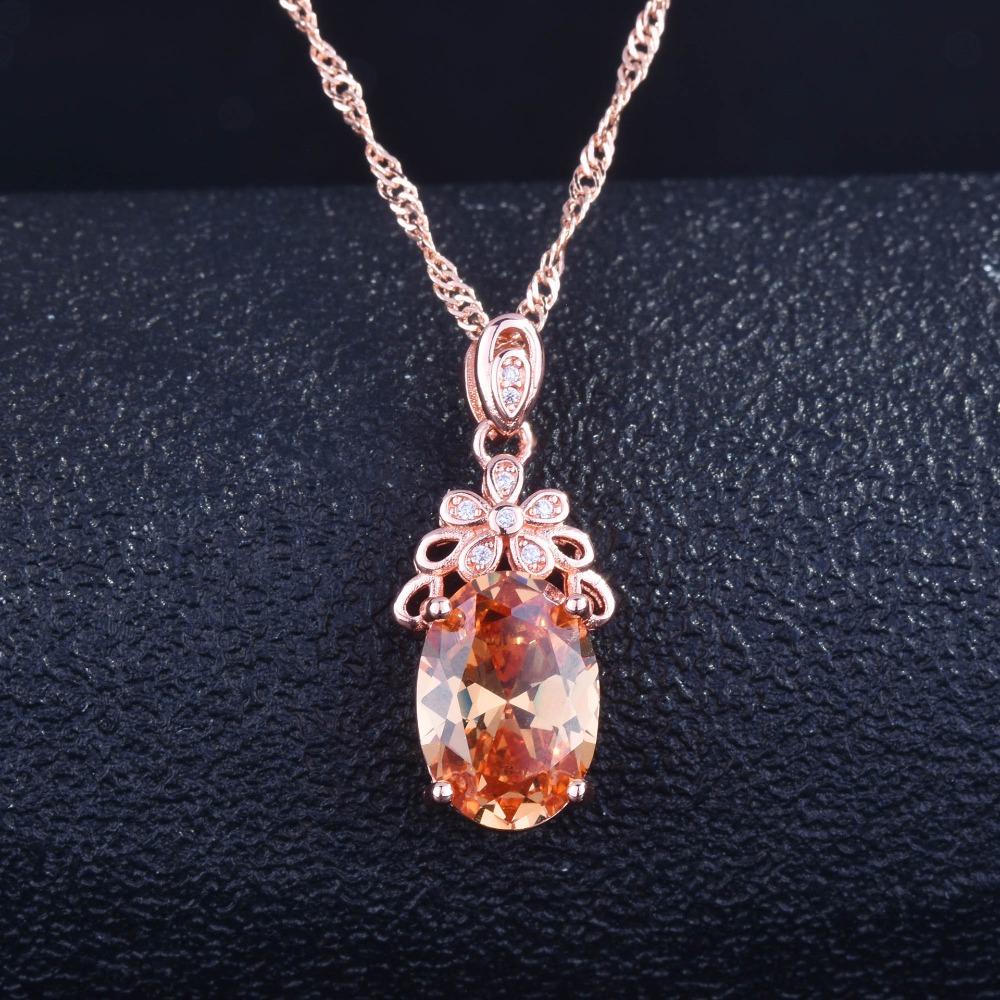 Exquisite Morganite Necklace for Women with Sparkling Oval Ruby Pendant Elegant Jewelry Gift