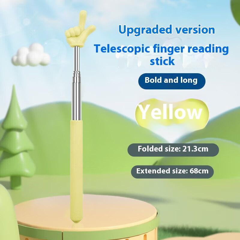 Durable Stainless Steel Teaching Pointer Telescopic Rod Finger Design Teaching Stick Classroom Finger Teachers