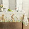 Easter Bunny Eggs Tulips Rectangle Tablecloth Table Decor Washable Reusable Kitchen Dining Tablecloth Easter Decorations