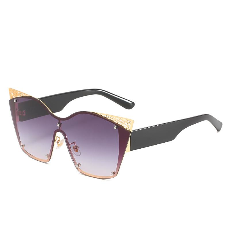 Lace Sunglasses, Personalized Cat'S Eye Large-Frame One-Piece Glasses, One-Piece Sunglasses For Women