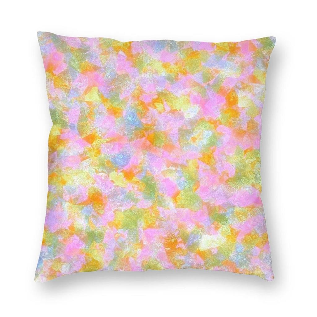 Abstract Hot Pink And Orange Paint Brush Effect Pillowcase Soft Polyester Cushion Cover Decor Pillow Case Cover Home 45X45cm