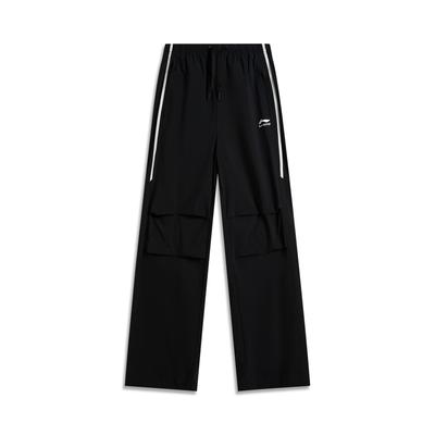 Li Ning Sports Lifestyle Series American Casual Simple Ice Silk Quick-Dry Cool Slim Loose Straight Leg Cargo Pants Knitted Sports Pants AYKV480-2
