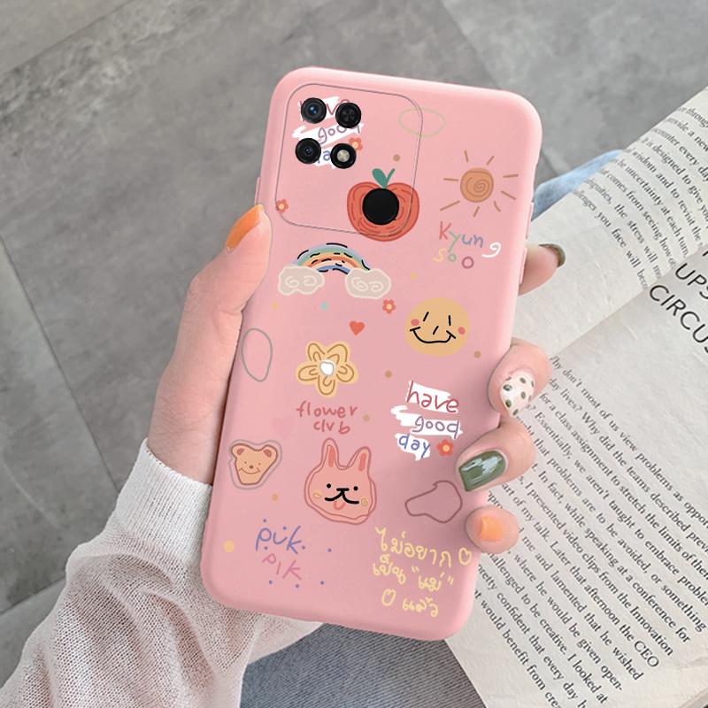 For Redmi 10C 10 C Back Cover Protective Case Soft Silicone Cute Cartoon Cat Frog Phone Case For Xiaomi Redmi 13C 14C 12C Coque