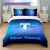 Malmö FF Custom Name Text Bedding Set 1 Duvet Cover+2 Pillowcases Soccer Logo Personalized Gift For Special Occasion Bedroom Decor
