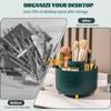 360-degree Rotating Cosmetic Storage Box -cosmetic Storage Box with 5 Compartments - Multi-functional Storage Box for Brushes