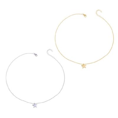 Star Sweater Chain Simple Y2K Jewelry Eye-catching Star Choker Clavicle Chain