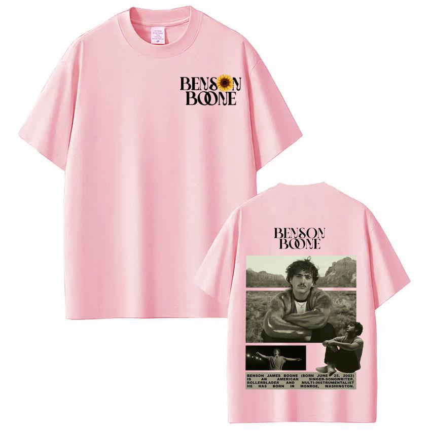 Benson Boone Retro Music Vintage Graphic Tees Men Women Short-sleeved Cotton Hip-hop T-shirts Summer Fashion Gothic Punk T-shirt