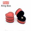 Solid-color Surface Jewelry Box Heart-shaped PU Leather Box Gift Packaging Box  Holiday Presents
