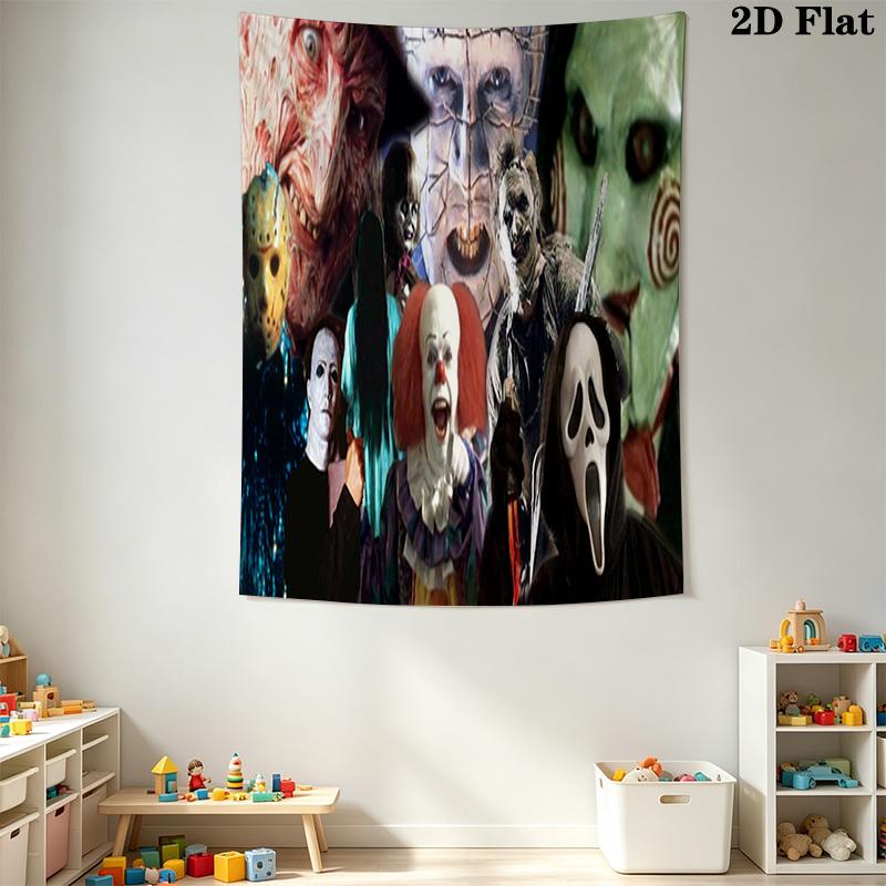 Horror Movie Characters Tapestry Tapestry Background Cloth Wallmounted Wall Covering Decoration Christmas Gift Homestay Soft Decoration Tapestry