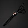 Napson 7.0-Inch Black Baked Paint Pet Hairdressing Scissors and Thinning Shears