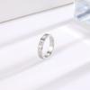 Temperament High-end Wide Version Square Single Titanium Steel Ring Female Couple Ring Same Style Trendy Jewelry