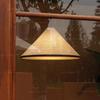 Wholesale Japanese Cone Shape Handmade Rice Paper Hanging Light for Villa Dining Room Vintage Home Decoration LED Pendant Lamp