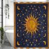 ~O~Sun God Moon Stars Shower Curtain, Bathroom Decorative Shower Curtain, Waterproof Shower Curtain with Hooks