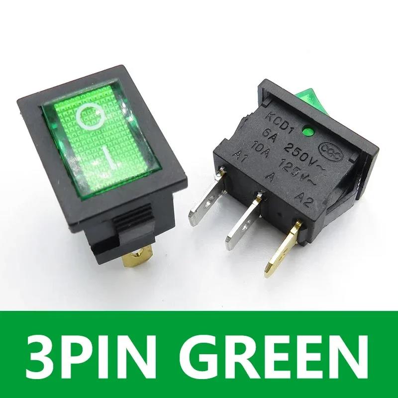 5/20Pcs KCD1 Ship-shape Power Switch ON OFF 10A 125V 6A 250V 2Pin/3Pin/4Pin Rocker Switch Switches 15*21mm
