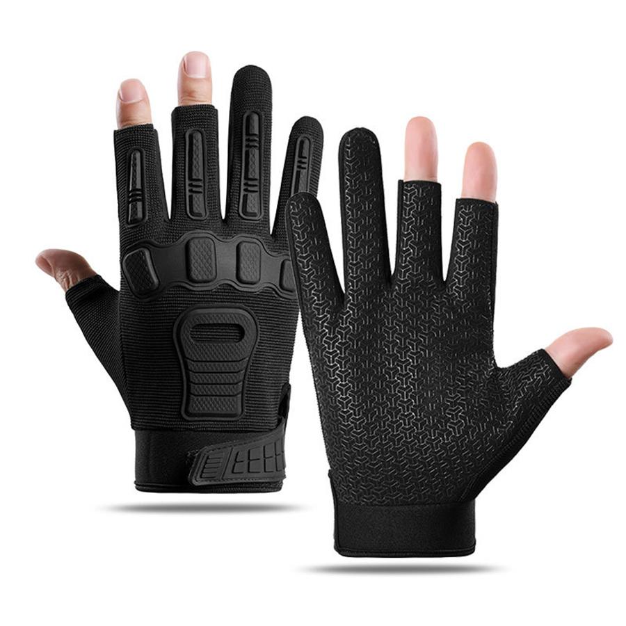 

Tactical Gloves for Women and Men Outdoor Rock Climbing Finger Leakage Training Anti Slip Protection Cycling Tactical Gloves L чёрный