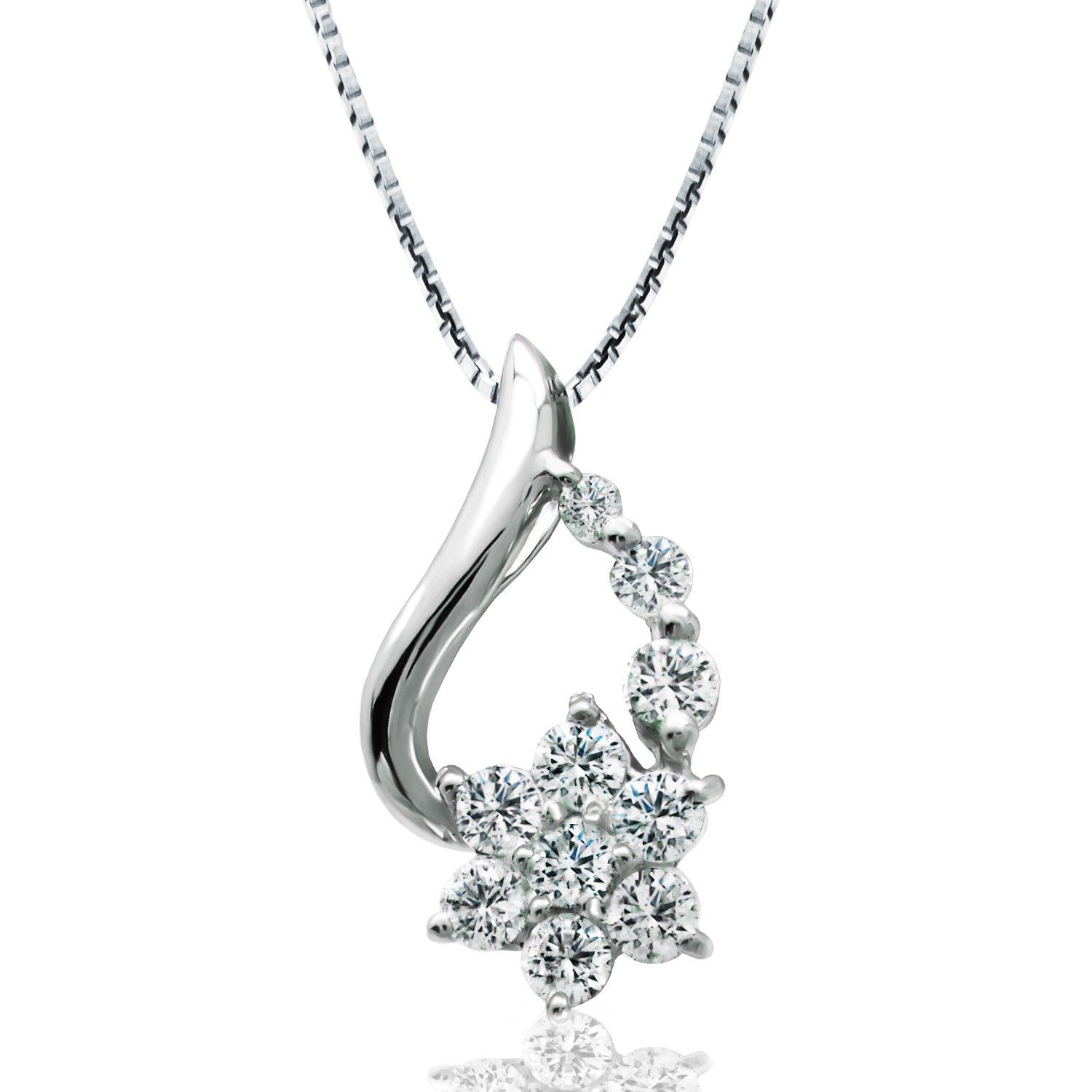 

miwahouseki 10 Diamonds with Heart Anniversary Ten White Gold Diamond Necklace [Miwahouseki] 0.3ct [662073]