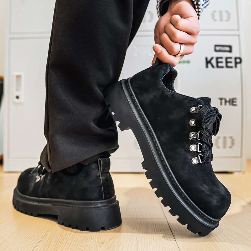 Модне взуття для чоловіків Британський стиль Товста підошва Повсякденне взуття дербі Висока якість Мода Комфорт Універсальне Чоловіче шкіряне взуття Zapatos Hombre