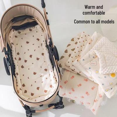 Soft Cotton Velvet Baby Stroller Seat Cushion for Autumn & Winter