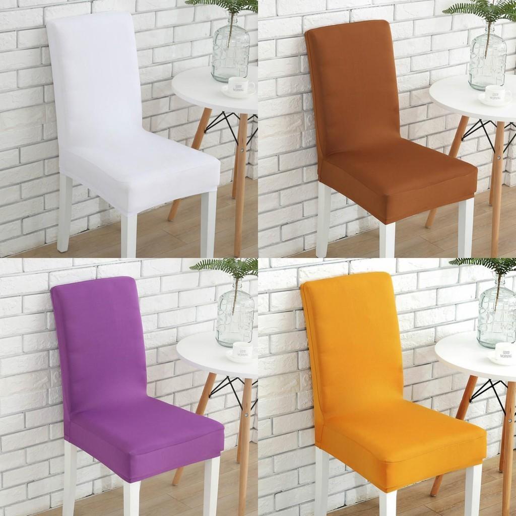 Weicher Stuhlbezug Einfarbig Elastische Überwürfe für Esszimmer