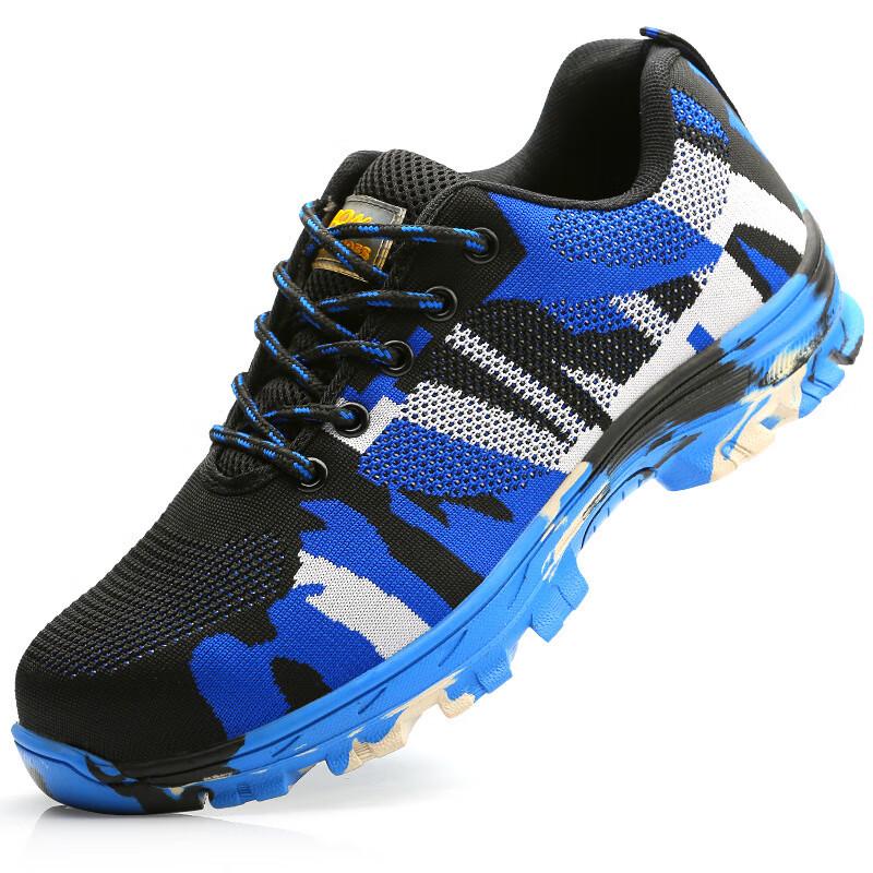 Men s Breathable Flyknit Steel Toe Safety Shoes 36