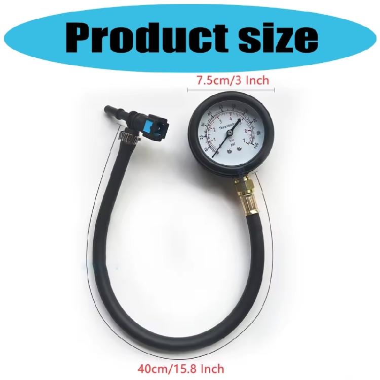 High Accuracy Fuel Pressure Gauge Accurate Readings Suitable for Automotive and Motorcycle Systems with Quick Connection