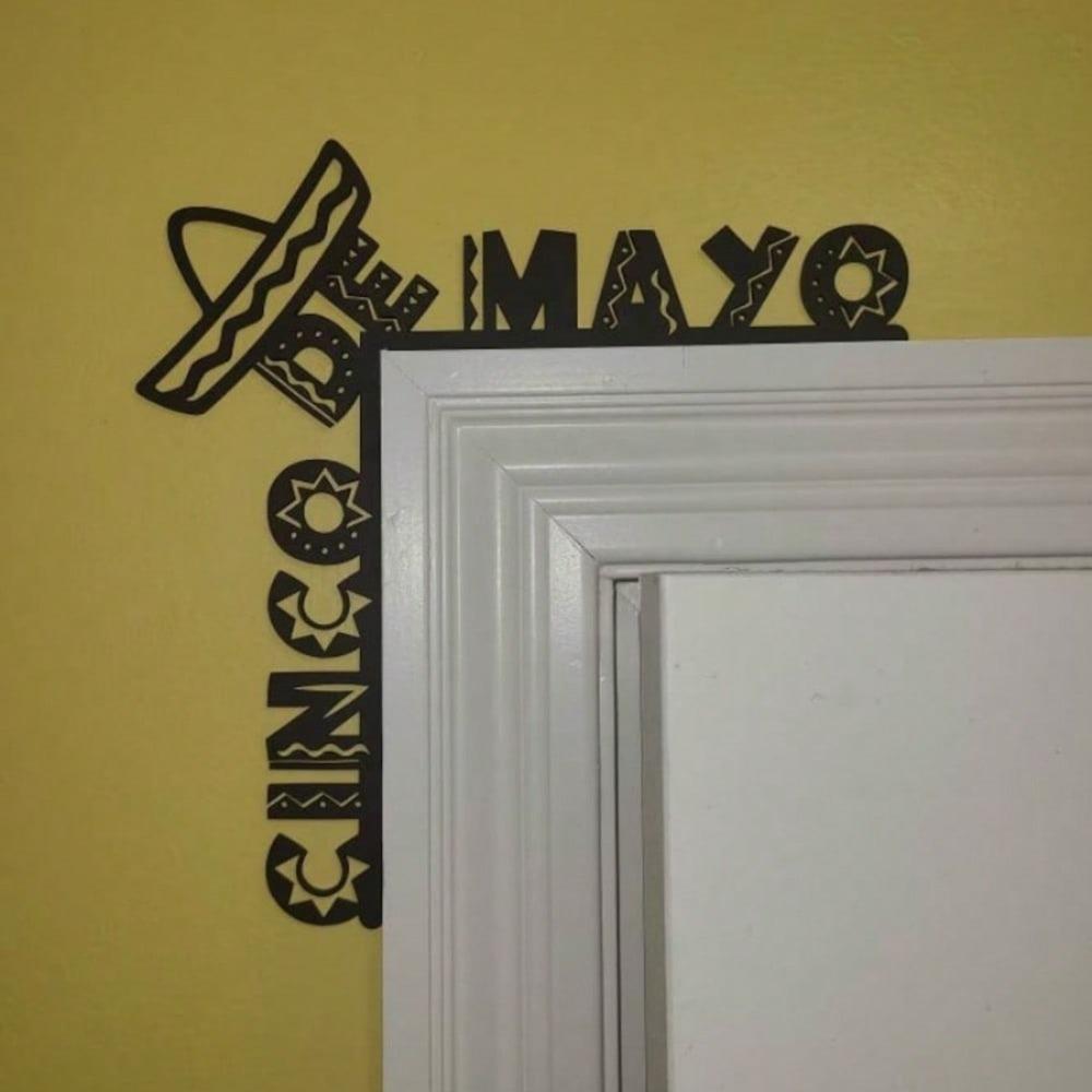 

Wrought Iron Cinco de Mayo Themed Metal Wall Art for Door Home Decor Bedroom Living Room Bathroom Hanging Ornament TY6551 різнокольоровий