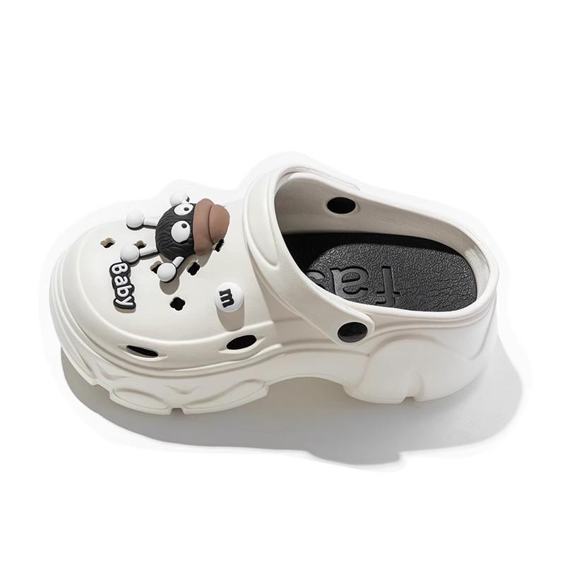 Women's Thick-Soled Non-Slip Height-Increasing Closed-Toe Sandals & Slippers - New Summer 2024 Beach Style