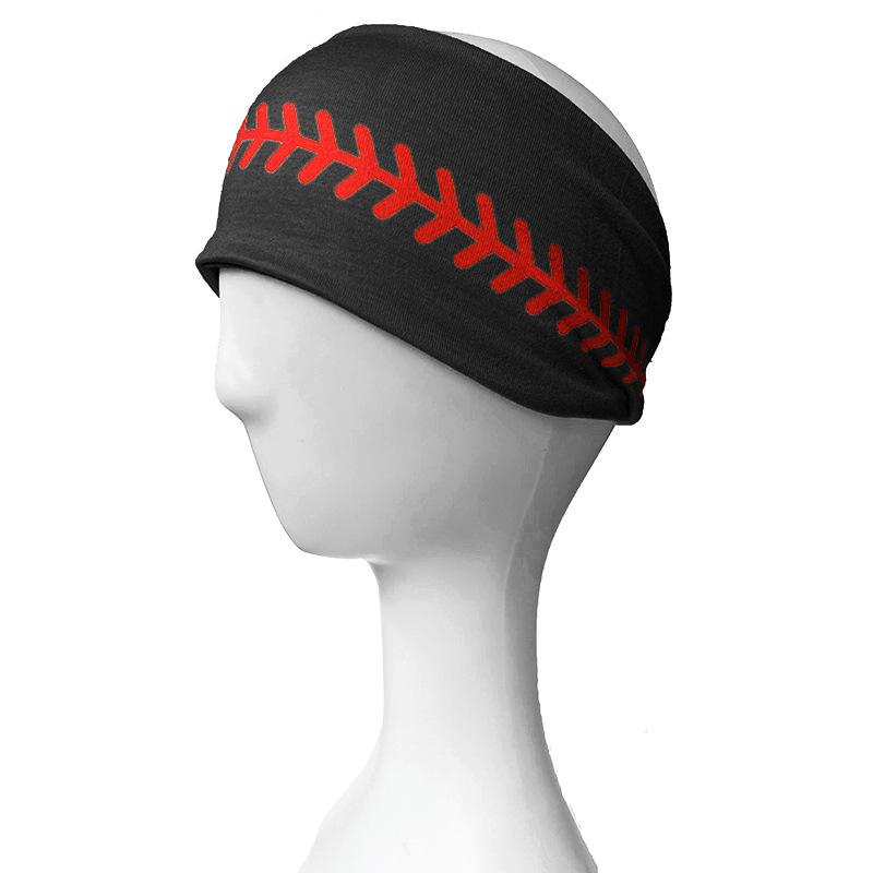 Popular Sports Print Wide Sweatband: Baseball, Football, Running, Softball Elastic Headband