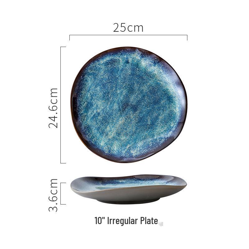 

Керамические наборы посуды в японском стиле: Салатники, тарелки и миски, измененные в печи